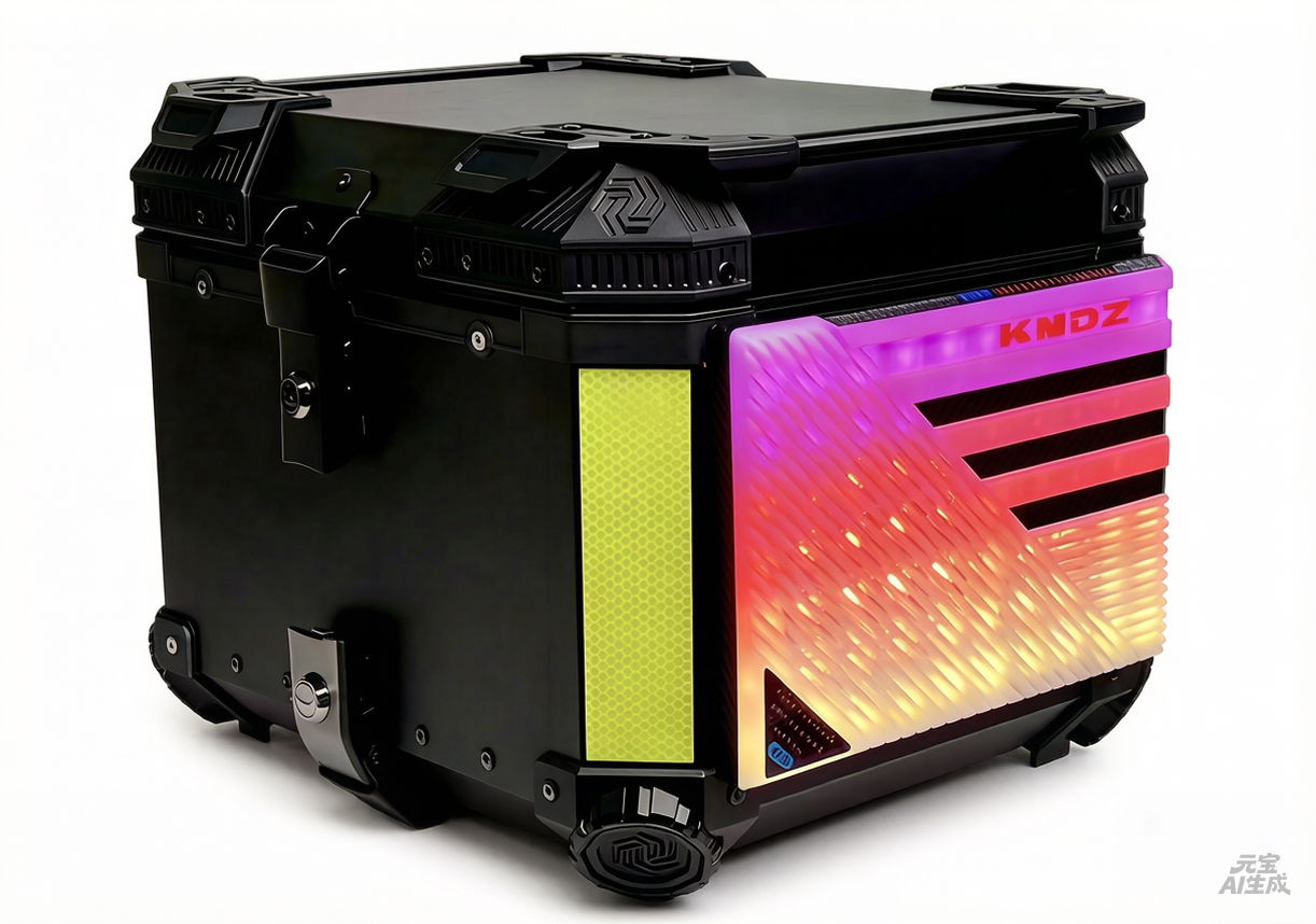 49012979c5ee6b30b38f05602ae71382 45-liter Motorcycle Colorful Music Universal Tail Box - Image 1