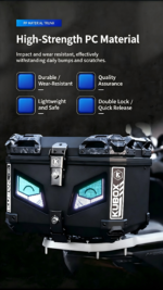 rainbow box 45L Smart LED Motorcycle Top Case - Image 9