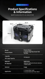 rainbow box 45L Smart LED Motorcycle Top Case - Image 6