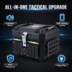 45L Motorcycle Tail Box Bluetooth Stereo with 4 Speakers RGB APP Control LED Light Waterproof 12V Power Tactical Expandable Desi - Image 3