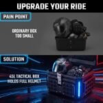 45L Motorcycle Tail Box Bluetooth Stereo with 4 Speakers RGB APP Control LED Light Waterproof 12V Power Tactical Expandable Desi - Image 4