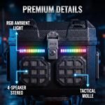 45L Motorcycle Tail Box Bluetooth Stereo with 4 Speakers RGB APP Control LED Light Waterproof 12V Power Tactical Expandable Desi - Image 5