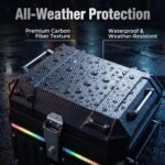 45L Motorcycle Tail Box Bluetooth Stereo with 4 Speakers RGB APP Control LED Light Waterproof 12V Power Tactical Expandable Desi - Image 6